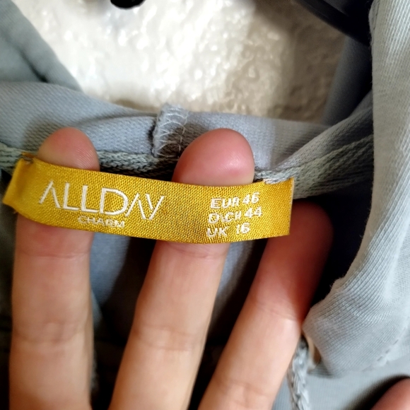 Allday Charm Green Hooded Full Zip Track Suit Jacket Sweater Sz 12 - Picture 7 of 9